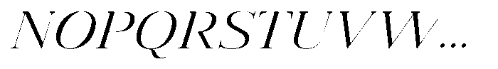 Vintora Serif Vintora Semi Expanded Italic Font UPPERCASE