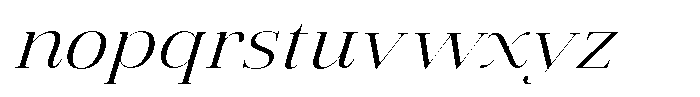 Vintora Serif Vintora Semi Expanded Italic Font LOWERCASE