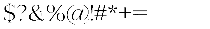 Vintora Serif Vintora Semi Expanded Font OTHER CHARS