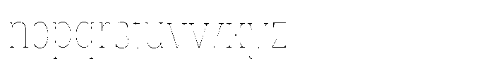 Vintora Serif Vintora Thin Condensed Font LOWERCASE