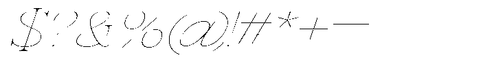 Vintora Serif Vintora Thin Expanded Italic Font OTHER CHARS