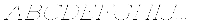 Vintora Serif Vintora Thin Expanded Italic Font UPPERCASE