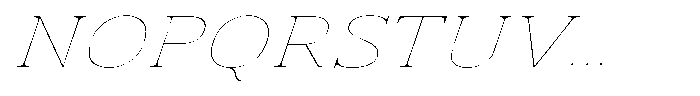 Vintora Serif Vintora Thin Expanded Italic Font UPPERCASE