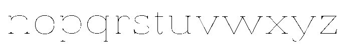 Vintora Serif Vintora Thin Expanded Font LOWERCASE