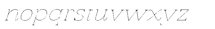 Vintora Serif Vintora Thin Sem Exp Italic Font LOWERCASE