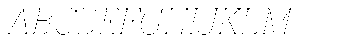 Vintora Serif Vintora Thin Semi Condensed Italic Font UPPERCASE