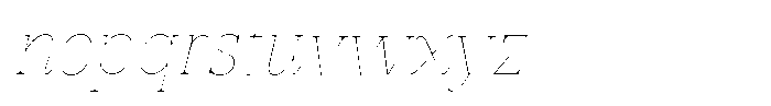 Vintora Serif Vintora Thin Semi Condensed Italic Font LOWERCASE