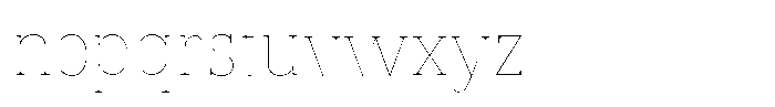 Vintora Serif Vintora Thin Semi Condensed Font LOWERCASE