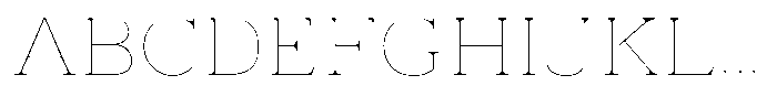 Vintora Serif Vintora Thin Semi Expanded Font UPPERCASE