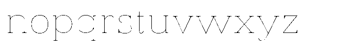 Vintora Serif Vintora Thin Semi Expanded Font LOWERCASE