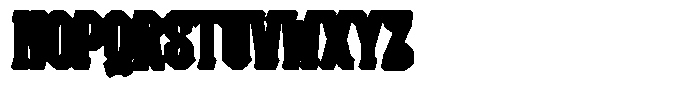 Vintoria Extrude Font LOWERCASE