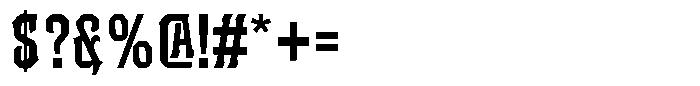 Vintoria Solid Font OTHER CHARS