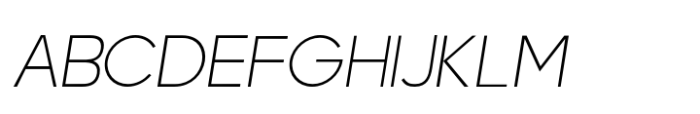 Visia Pro Extra Light Italic Font UPPERCASE