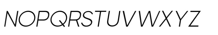 Visia Pro Light Italic Font UPPERCASE