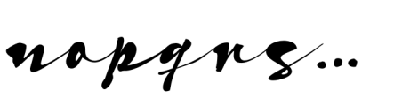 Visible Script2 Font LOWERCASE