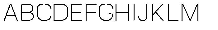 Visionaries Thin Font UPPERCASE