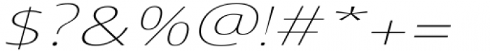 Vista Nordic Thin Italic Font OTHER CHARS