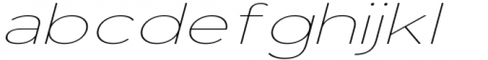 Vista Nordic Thin Italic Font LOWERCASE