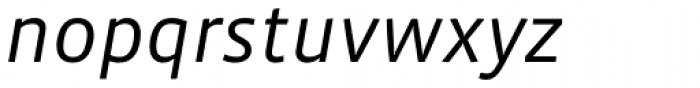 Vista Sans Book Italic Font LOWERCASE
