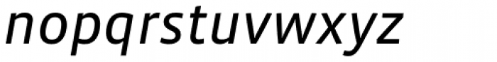Vista Sans Italic Font LOWERCASE