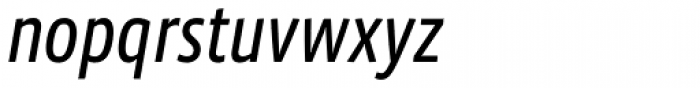 Vista Sans Narrow Italic Font LOWERCASE