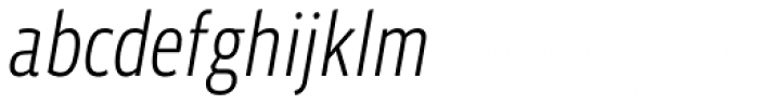 Vista Sans Narrow Light Italic Font LOWERCASE