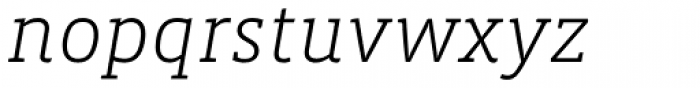 Vista Slab Light Italic Font LOWERCASE