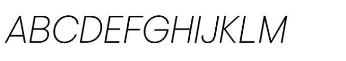 Visuelt Pro ExtraLight Italic Font UPPERCASE