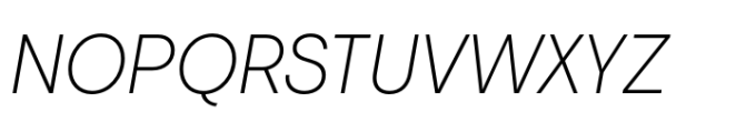 Visuelt Pro ExtraLight Italic Font UPPERCASE