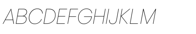 Visuelt Pro Thin Italic Font UPPERCASE