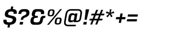 Vitro Demi Bold Italic Font OTHER CHARS
