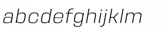 Vitro Light Italic Font LOWERCASE