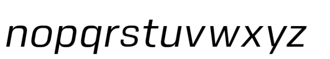 Vitro Regular Italic Font LOWERCASE