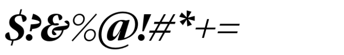 Vitruv Headline Bold Italic Font OTHER CHARS