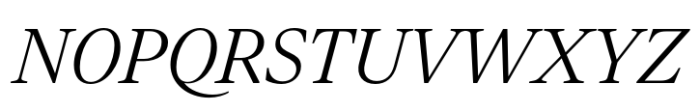 Vitruv Headline Light Italic Font UPPERCASE
