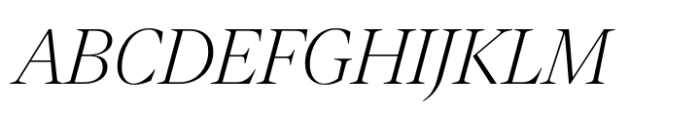 Vitruv Poster Thin Italic Font
