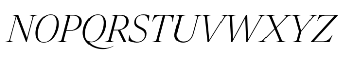 Vitruv Poster Thin Italic Font UPPERCASE