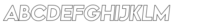 Vivexa Italic Outline Bold Font UPPERCASE