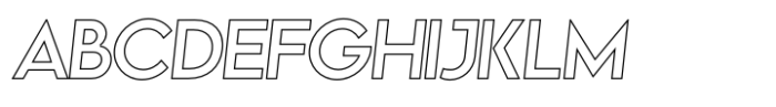 Vivexa Italic Outline Light Font UPPERCASE