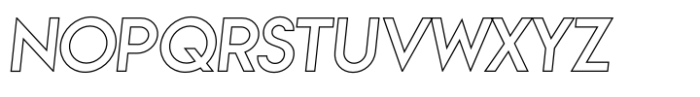 Vivexa Italic Outline Light Font UPPERCASE