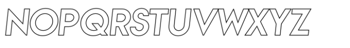 Vivexa Italic Outline Medium Font UPPERCASE