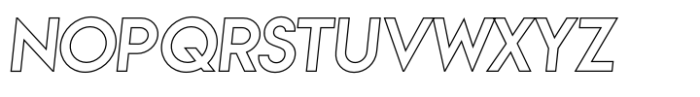 Vivexa Italic Outline Regular Font UPPERCASE