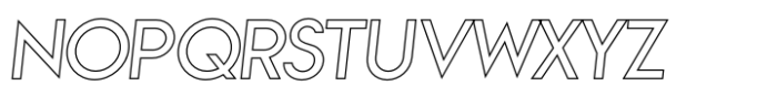 Vivexa Italic Outline Thin Font UPPERCASE