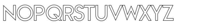 Vivexa Outline Thin Font UPPERCASE