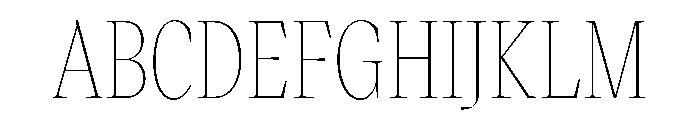 VictorNarrow 10Hairline Font UPPERCASE
