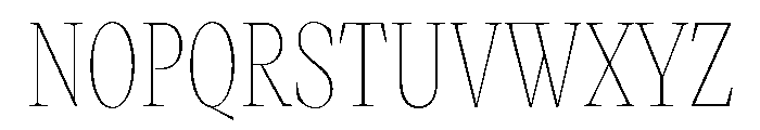 VictorNarrow 10Hairline Font UPPERCASE