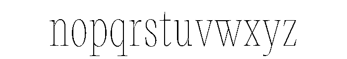 VictorNarrow 10Hairline Font LOWERCASE
