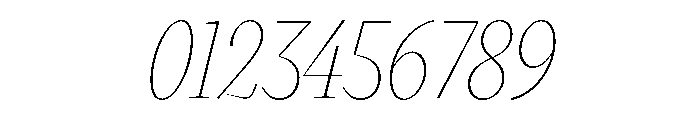 VictorNarrow 15HairlineItalic Font OTHER CHARS