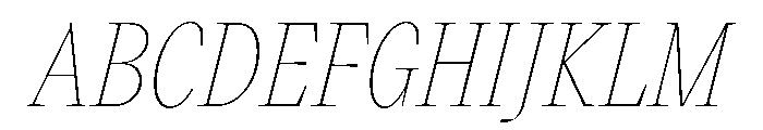 VictorNarrow 15HairlineItalic Font UPPERCASE