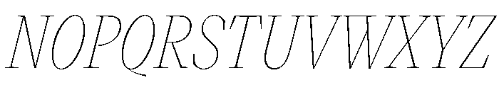 VictorNarrow 15HairlineItalic Font UPPERCASE